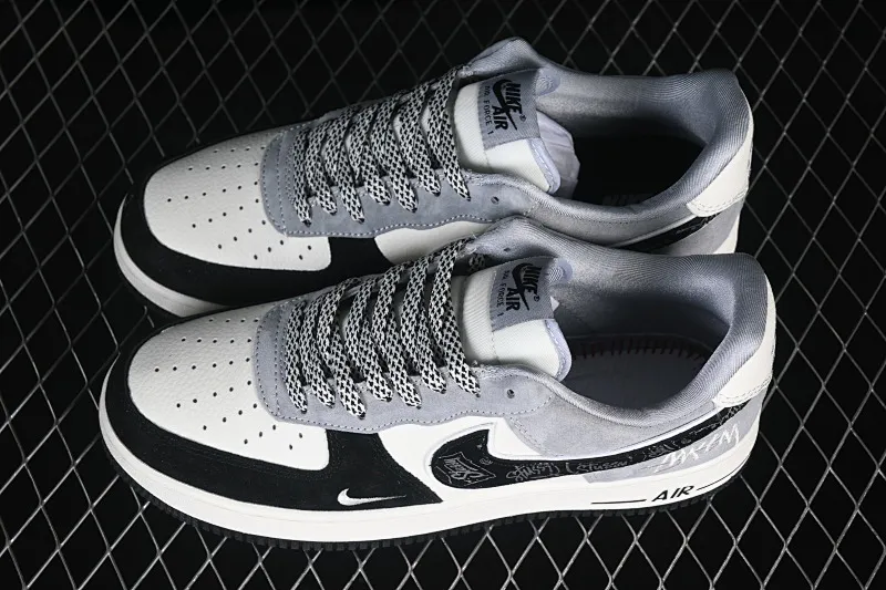 All categories Nk Air Force 1 Air Force series Nk Air Force 1 Low Air Force low-top Nike Air Force 1'07 Low Black and white gray Air Force 1 low-top casual sneakers SS1979-013